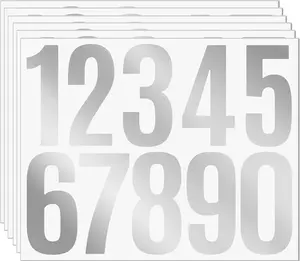 60 count 3 Inch  Vinyl Number Stickers   Adhesive Numbers 0-9 for Mailbox, DIY Crafts, Address Labels, Door Signs, Event Decor, Party Supplies()
