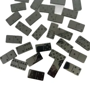 American Modern Sleek Black Domino Game Set - Elegant Design for Adult Gaming Needs with Contemporary Aesthetics