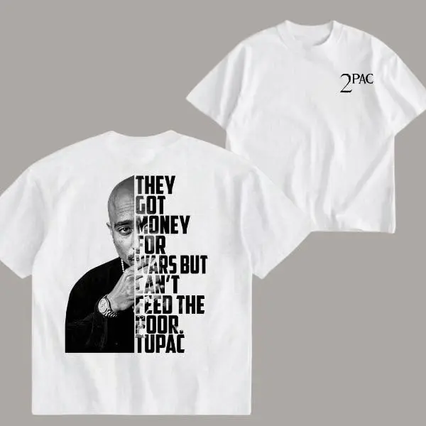 2Pac Rapper Shirt – Classic Rapper Graphic  Featuring Tupac Shakur – Hip Hop Culture Fashion