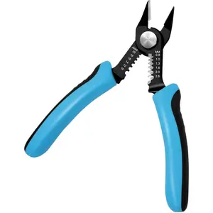 Wire Cutters Precision Flush Pliers with Supplementary Stripping,  Pliers, Handy and Slim Diagonal Cutters, Ultra  Wire , 10-20AWG wire stripper (6 inch)