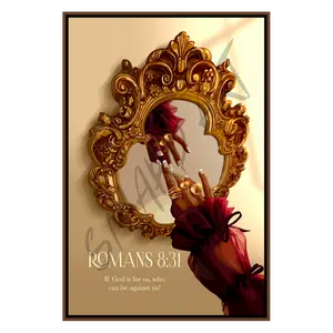 Romans 8:31 - Smard Black Wall Art Print/ Canvas for Home /Office Decor