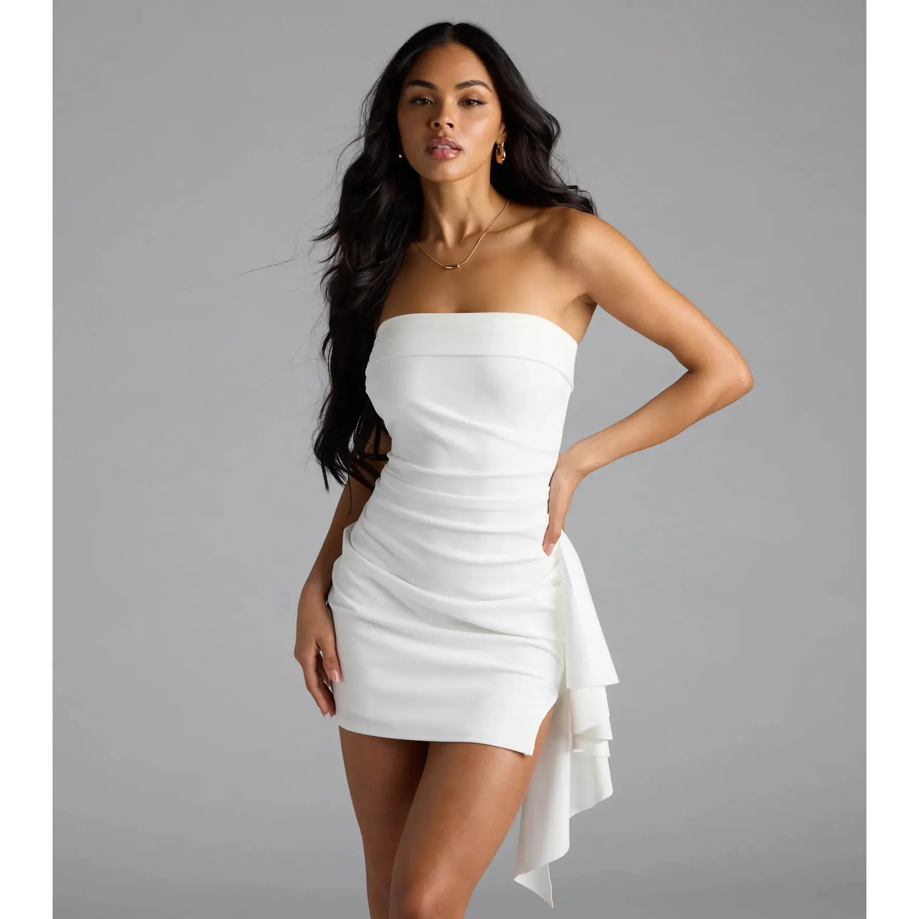 hailers lace strapless mini dress - TikTok Shop