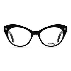 Velvet Eyewear Minnie Cat-Eye Frame for Women Eco-Friendly Bio-Based Black 54-15-138 Medium Fit Stylish & Sustainable