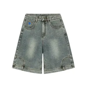 Aelfric Eden Washed Reverse Jorts Mens Casual Denim Shorts Loose Fit Baggy Jean Short Streetwear Trendy Outfits Fathersdaygift Pants