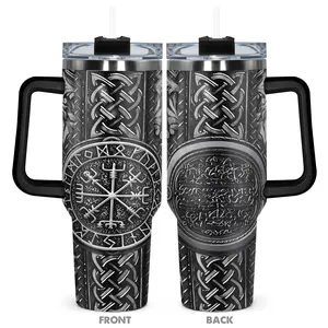 1pc, 40oz, Viking Valor Funny Print 40oz, Funny Dad Thermo Tumbler, Insulated Drink Tumbler, Insulated and Durable, Gift for Any Occasion: Birthdays, Holidays, or Special Moments for Family, Friends, or Coworkers