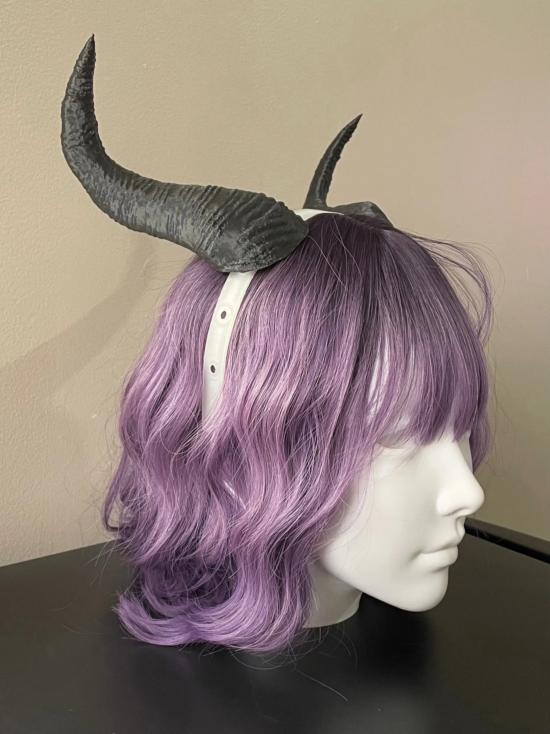 3D Printed Satyr Horns Headband - Cosplay and Halloween Accessory
