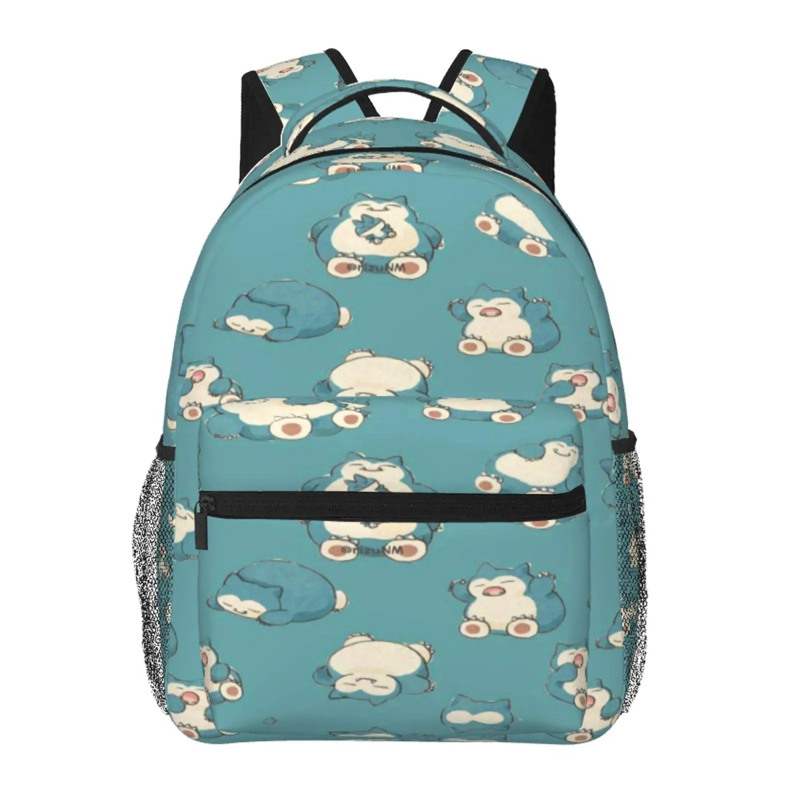 Snorlax Casual Backpack Snorlax plush Student Bag for Adults Pokemon toys Lightweight Daypack with Adjustable Padded Shoulder Straps & Multiple Storage Pockets, Ideal Back to School Supplies