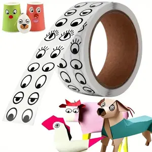 Eye Sticker Labels Roll, Self-Adhesive Eye Decals for DIY Crafts, Scrapbooking & Home Decorations, Perfect for Easter Halloween Christmas Parties, Funny Stickers
