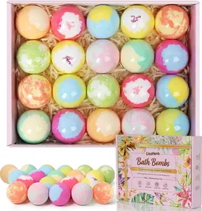 Bath Bombs for Women, 20 Bath Bombs Gift Set with Shea Butter Moisturizing & Essential Oils, Easter Basket Stuffers Easter Gifts for Women, Girlfriend, Wife, Birthday, Mothers Day Presents for Mom