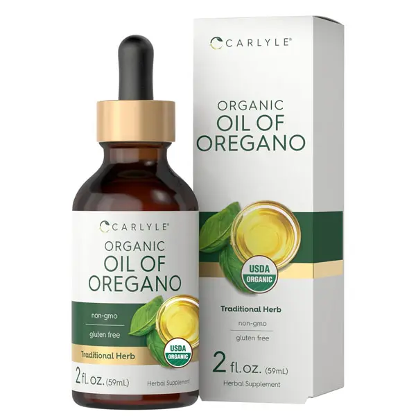 Carlyle Organic Oil of Oregano Liquid Drops - 2 fl oz - 1 Year Supply | Vegan Herbal Supplement | Non-GMO, Gluten Free