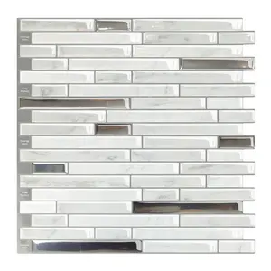 Jeedeson Peel and stick Subway Backsplash Tiles for Kitchen 12x12in Set of 10