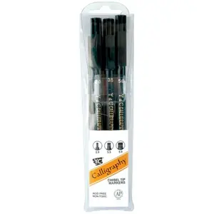 Yasutomo NSC603A Calligraphy Chisel Tip Markers 3/Pkg