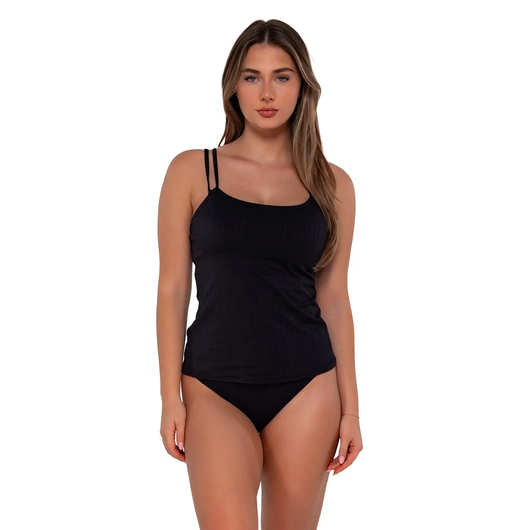 Women's Underwire Tankini Swimsuits for D/DD+ Cups - Supportive Mesh Top with Molded Cups, Adjustable Straps, Hidden Hooks, Nylon Blend (84% Nylon,16% Spandex), Plus Size Swim Suits, Beach Wear, Hand Wash Only