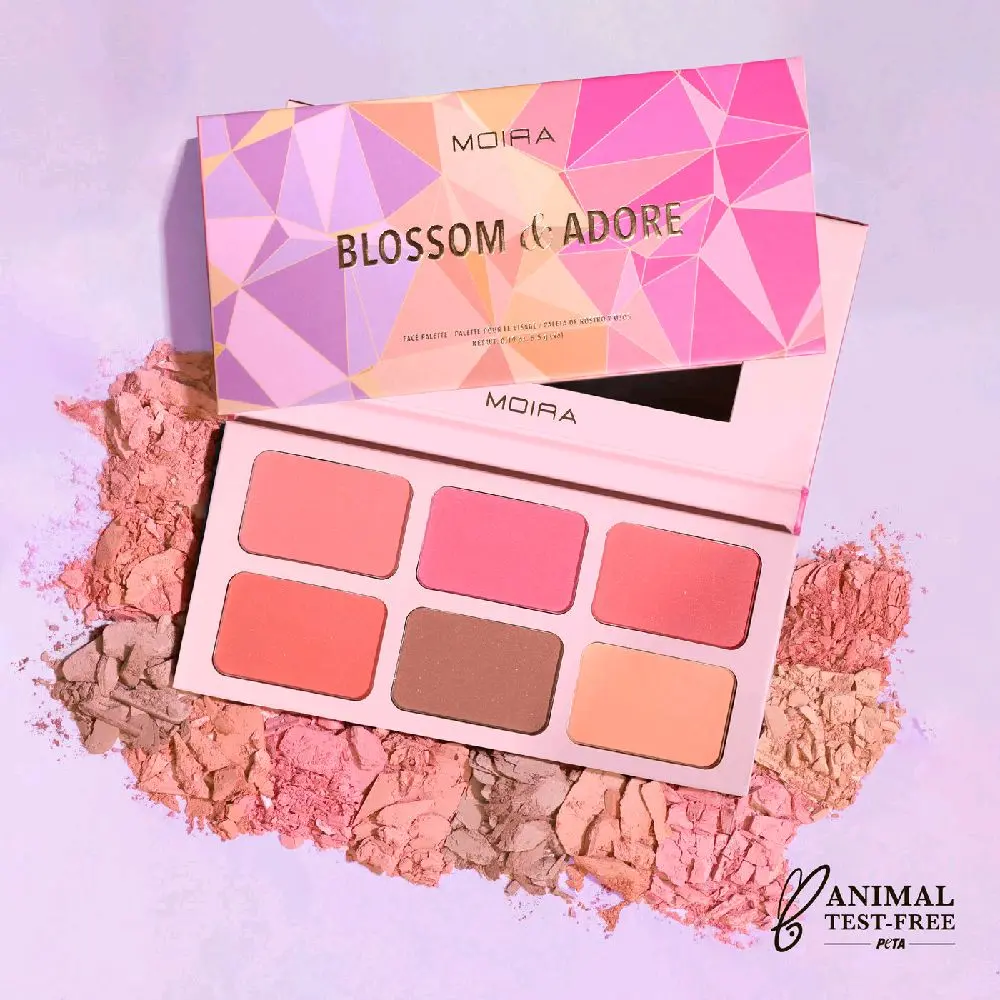 MOIRA Blush Palette, Makeup Cosmetic with Blendable Formula - Blossom and Adore Collection, Titanium, Lotus