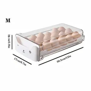 Stackable Egg Storage Drawer 18/36 Compartment Transparent Refrigerator Egg Holder Organizer