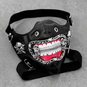 Steampunk Gothic Rivet Mask Skeleton Chain Disguise Men and Women Halloween