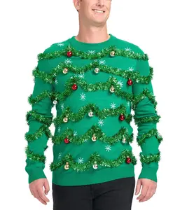 Men's Gaudy Garland Ugly Christmas Sweater