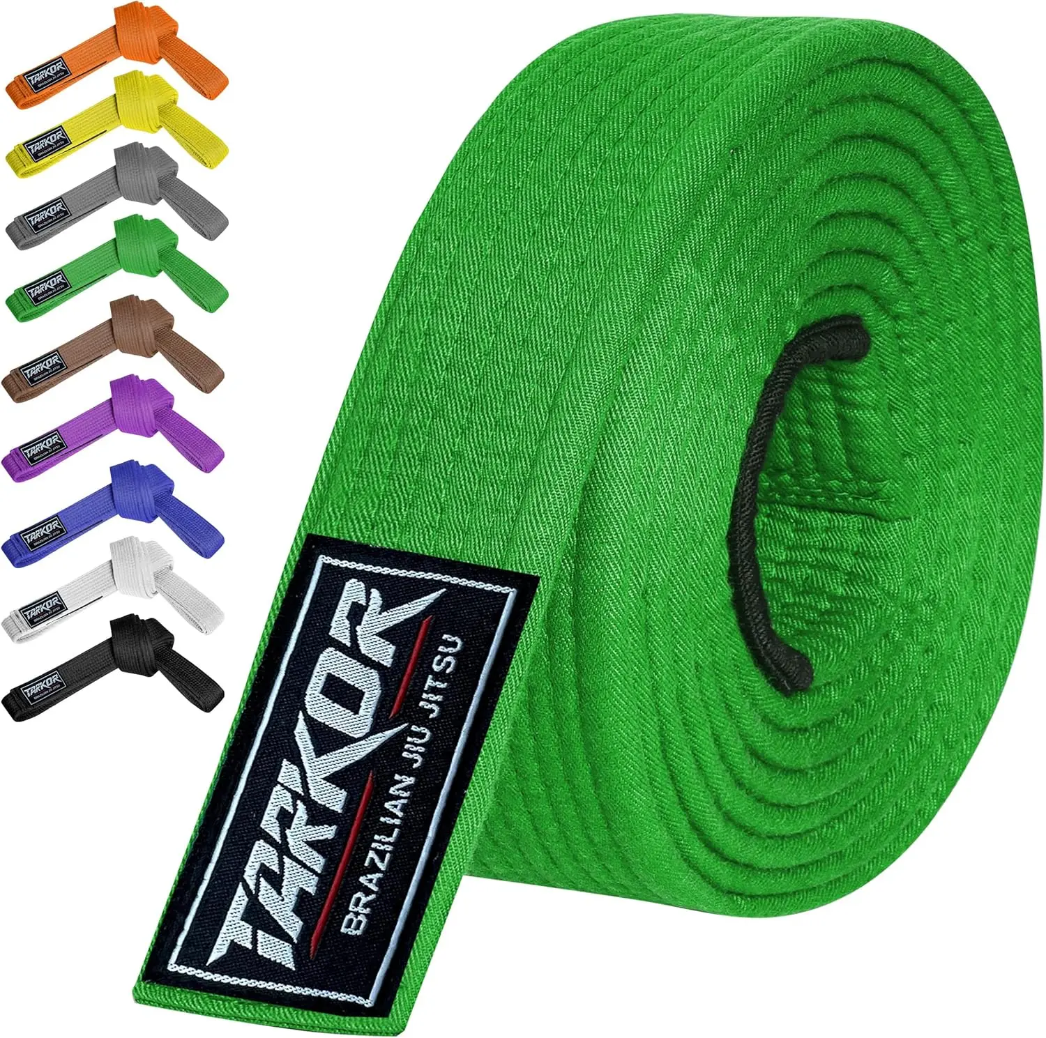 BJJ Belt for Men & Women Brazilian Jiu Jitsu Belt with Ranking Stripes Sleeve Bar Kids Jiu Jitsu Gi Belt