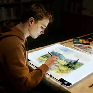 A3 (15.75 inch × 13.19 inch) diamond painting supply, LED light board for copying drawings, USB-powered LED tracing light pad, suitable for office work, drawing, streaming, sketching, animation, templates; multifunctional writing and office/drawing t