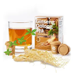 SAIPIN Ginseng Oolong Tea 10 Pack 100% Pure Organic Powder No Additives Non-GMO Premium Instant Hot Cold Soluble for Kidney Energy Immune Women Men