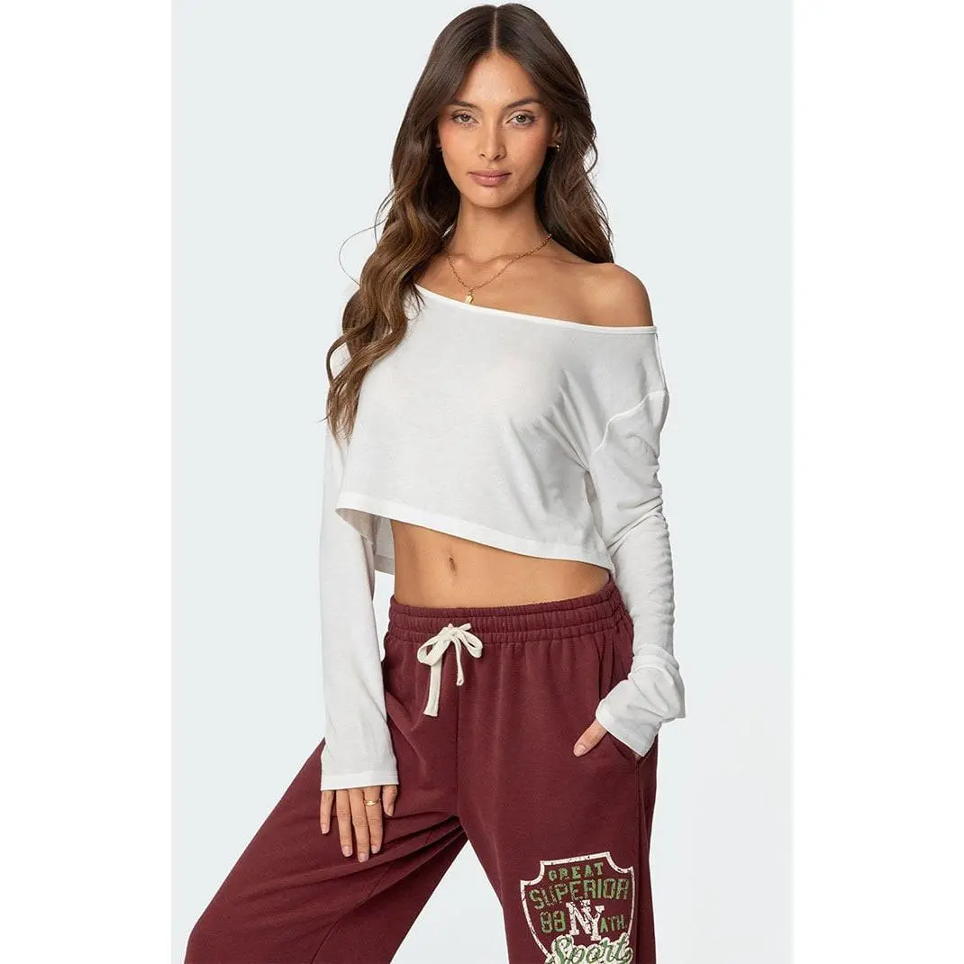 Edikted Women's Cropped Off Shoulder Top