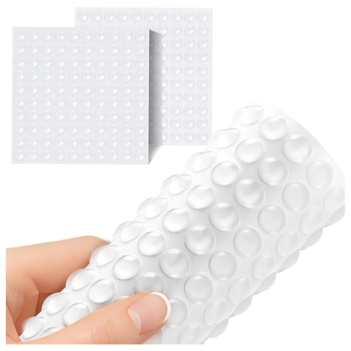 200PCS Clear Cabinet Door Bumpers – Self Adhesive Silicone Rubber Pads for Cabinets & Drawers