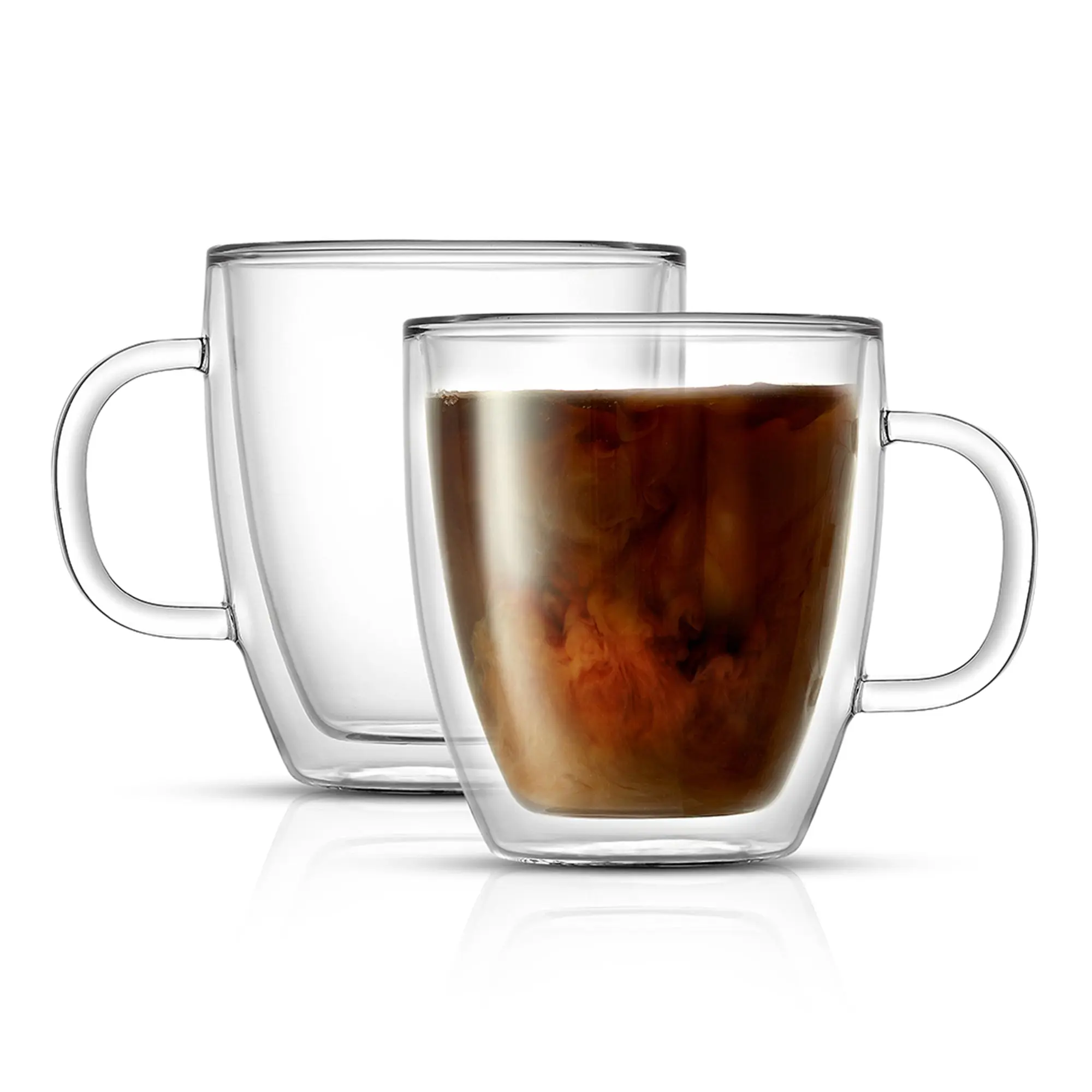 Savor Double Wall Glass Coffee Mugs, 13.5 oz Savor Double Wall Glass Coffee Mugs, 13.5 oz