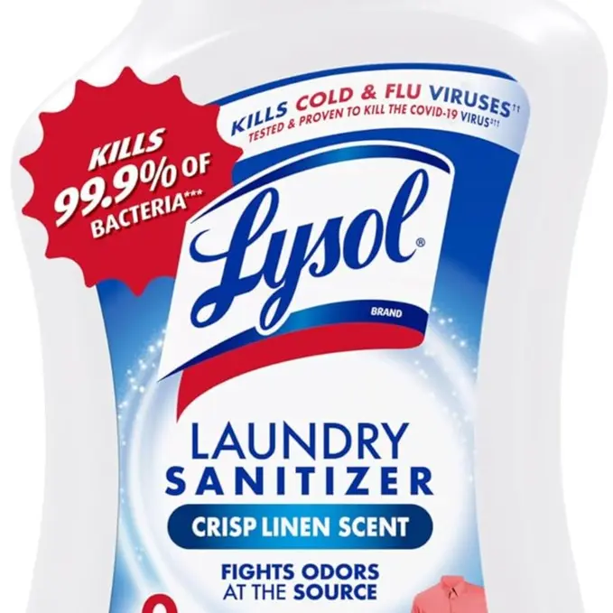 Lysol Laundry Sanitizer & Scent Booster, Crisp Linen Scent, Laundry Additive, Odor Eliminator, Color Safe Bleach Alternative, 41 Fl Oz