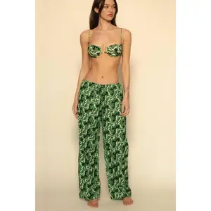 Veronica Floral Drawstring Wide Leg Pant