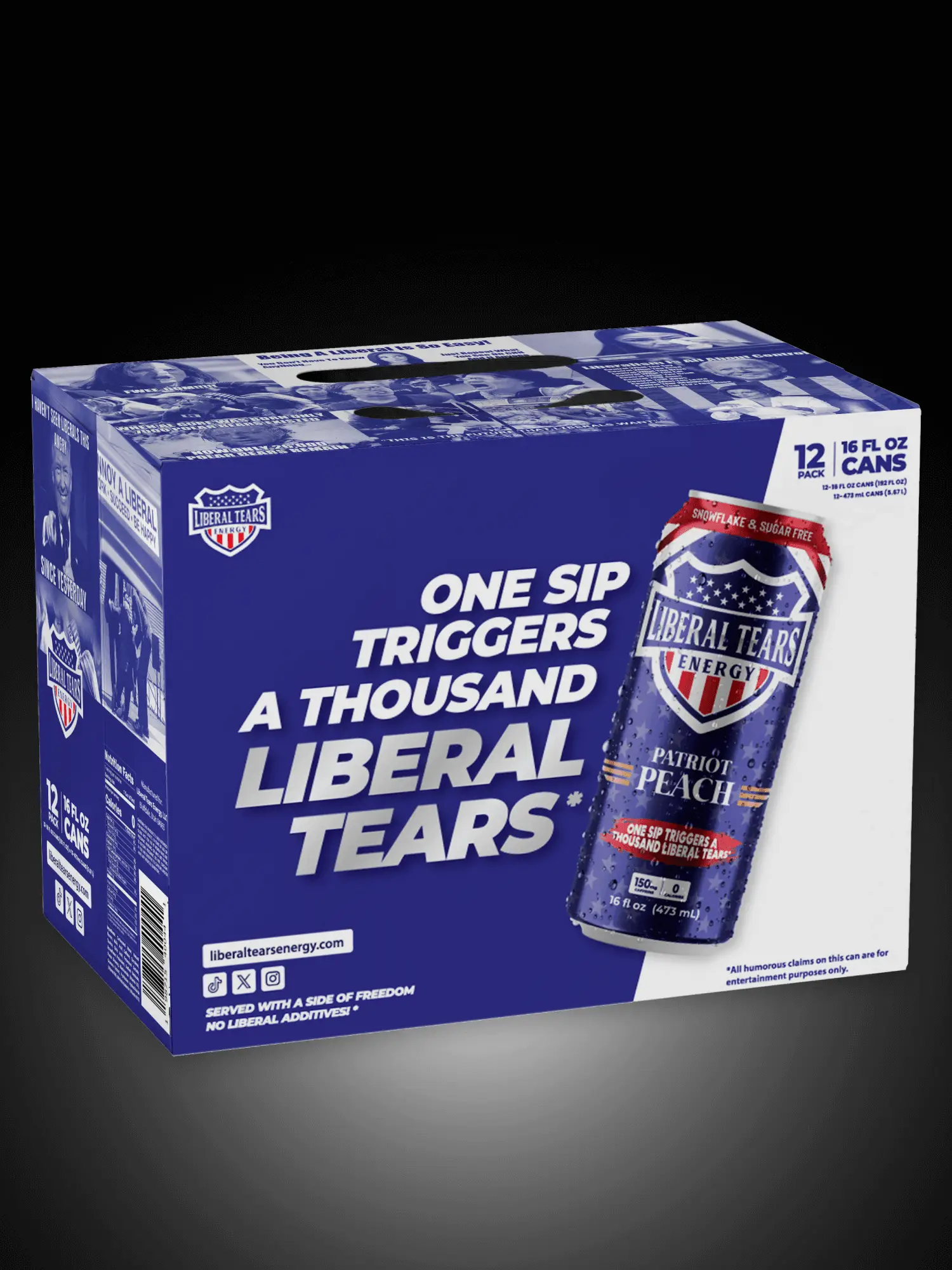 Liberal Tears Energy Drink - 12 Pack Beverage Sugar Sport