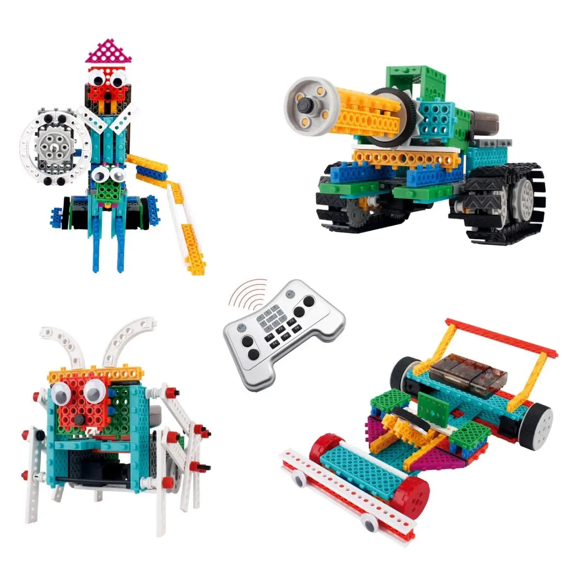 212 MAIN Remote Control Robotics Brick Kit - 237-Piece STEM Construction Set with Remote Power, Creative Educational Toy for Kids