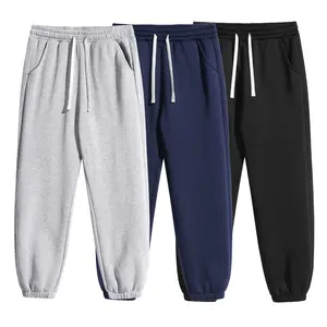 Men's sweatpants Solid Color Basic with Elastic Ankle Cuffs Fleece Lined Autumn Winter Men's Drawstring Warm Sweatpants Suitable for Sports and Casual solid color fashion sport pant pantalones para hombre pants for men cargo pants for men casual comfy loo