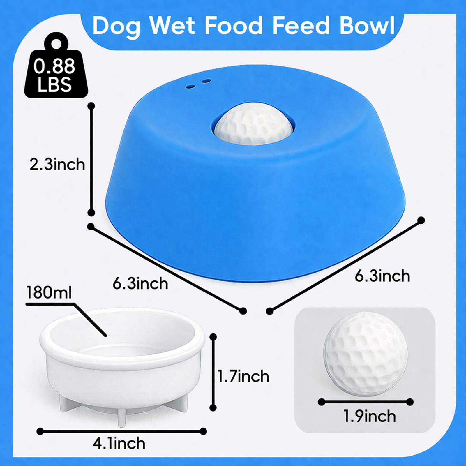 Slow Feeder Dog Bowl for Small Breeds – 180ml Wet Food Slow Feed Bowl, Anti-Choke Rolling Ball Design, Interactive Dog Feeding Bowl for Puppies & Senior Dogs
