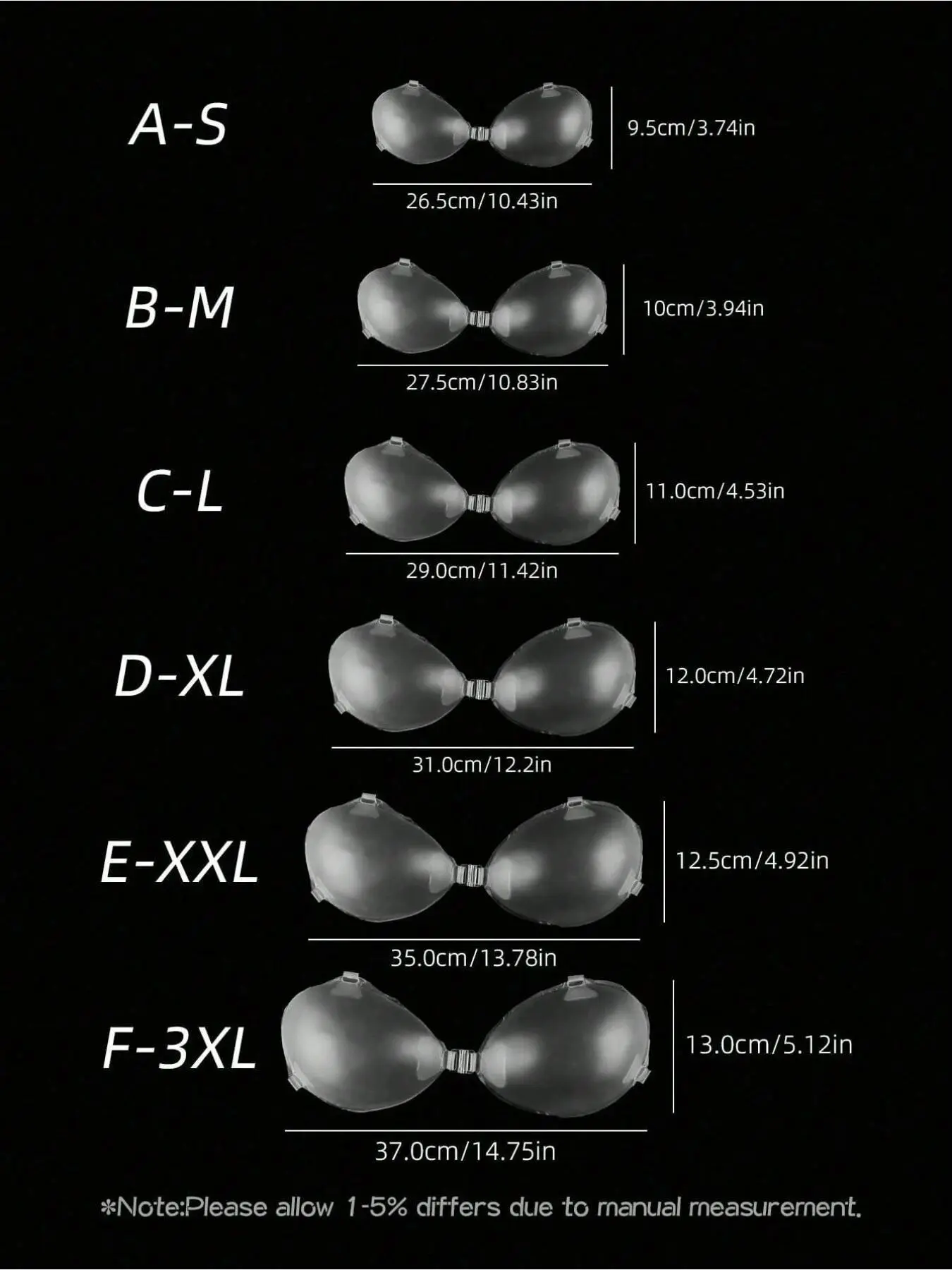 Transparent silicone invisible bra, suitable for women, sticky nipple cover, gathers breasts and prevents outward expansion, suitable for use in hot springs and on beaches. Transparent backless lifting bra with detachable shoulder straps.
