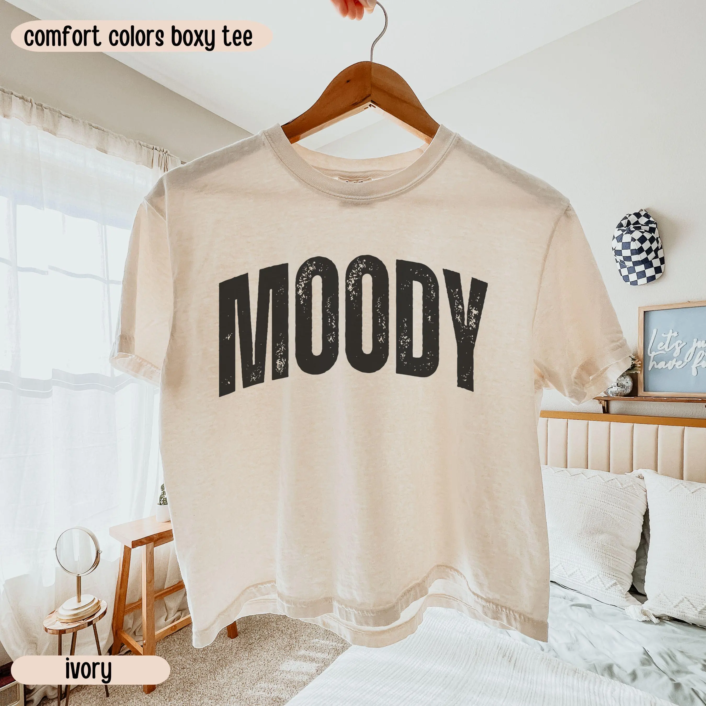 Moody Shirt Boxy Tee Comfort Colors Funny Graphic Tee Oversized Aesthetic Shirt Relatable Humor Tee Trendy Women Shirt Sarcastic Tee