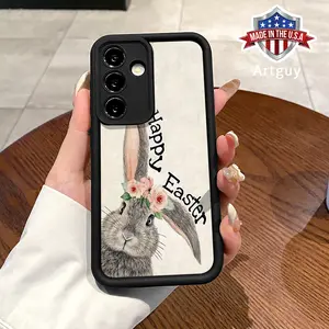 Phone case for Samsung S24 ultra plus S25 S23 S22 Ultra Plus Happy Easter Bunny Advanced fashion gift Shockproof Silicone TPU Bumper Drop Protection Soft Cover