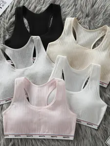 2026 New 5-Piece Girls Bralette Set, Youth Underwear for Developmental Stage, Sports Student Anti-Protrusion, Casual Lingerie