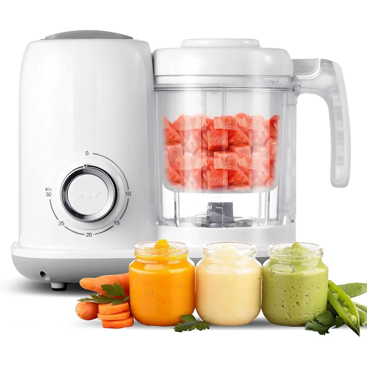 Maker, 4 in 1   Processor and Steamer, Puree Blender, Multifunctional  Puree Maker, Dishwasher Safe, White
