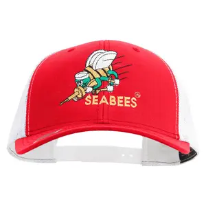 US Navy Seabees Embroidered Contrast Trucker Cap