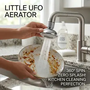 Wide Spray Kitchen Faucet Head Replacement, 3-Mode Anti-Splash Faucet Extender, 360° Rotatable Sink Sprayer Attachment Aerator, 55/64" Female Thread