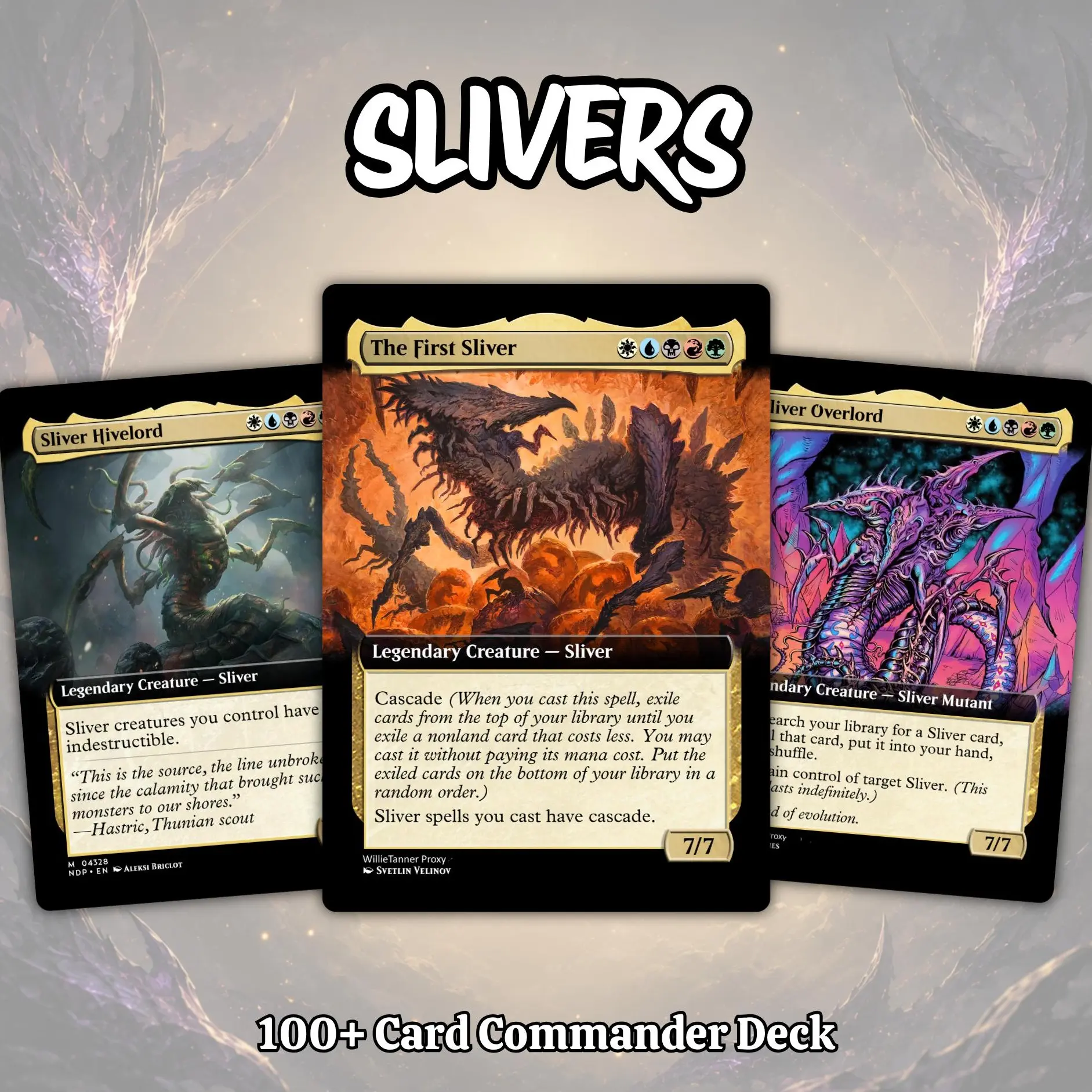 Proxy 100+ Card Commander Deck – The First Sliver Proxy Deck Ready to Play Gift Perfect Gift for Collectors