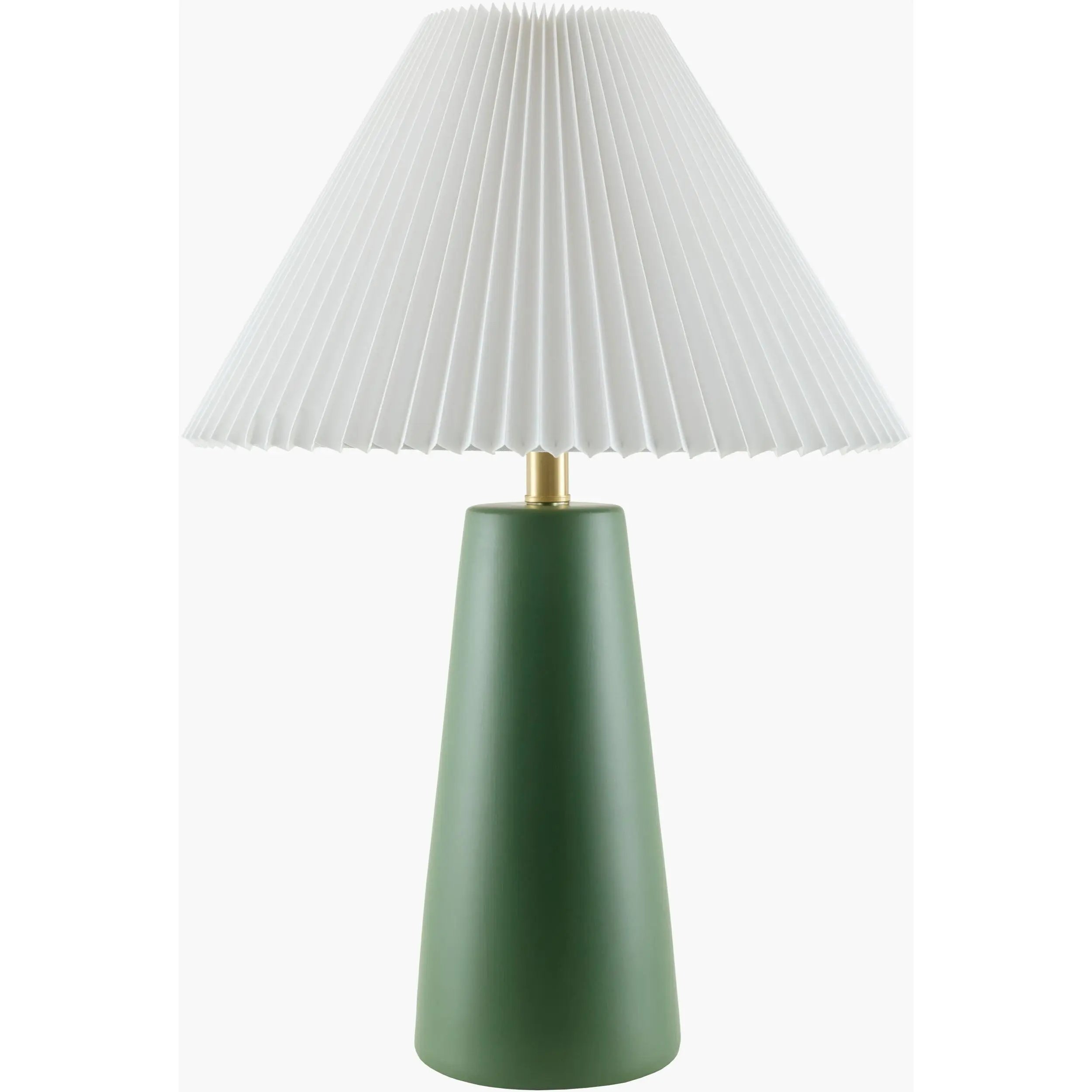 Forest Green Traditional Aesthetic Table Lamp - Decorative Lamp, Nature-Inspired Single Unit for Bedside, Console Tables, Indoor Use