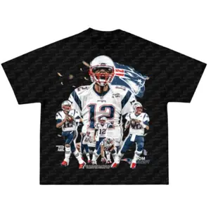 Tom Brady Football Tee,Graphic T-Shirt,Short Sleeve Crew Neck Unisex Cotton T-Shirt,Casual Streetwear,Menswear,Womenswear,Fan Apparel for OBJ Fans,Gift for Him and Her