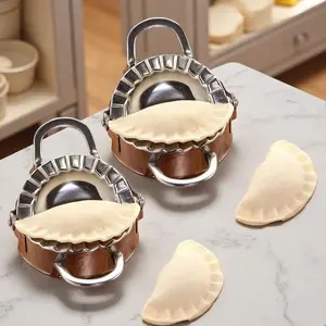 2count Stainless Steel Dumpling Maker • Easy--Use Press and Cutting ol forReliable Dumplings, Pies, and Pastries • Essential Kitchen Gadget for Effortless Food Preparation, Dumpling Maker paper plates