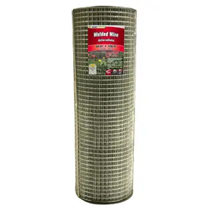212 MAIN Galvanized Welded Wire, 48x100ft 1x1in Mesh Grid, Ideal for Home Improvement, Garden Supplies, Raised Beds
