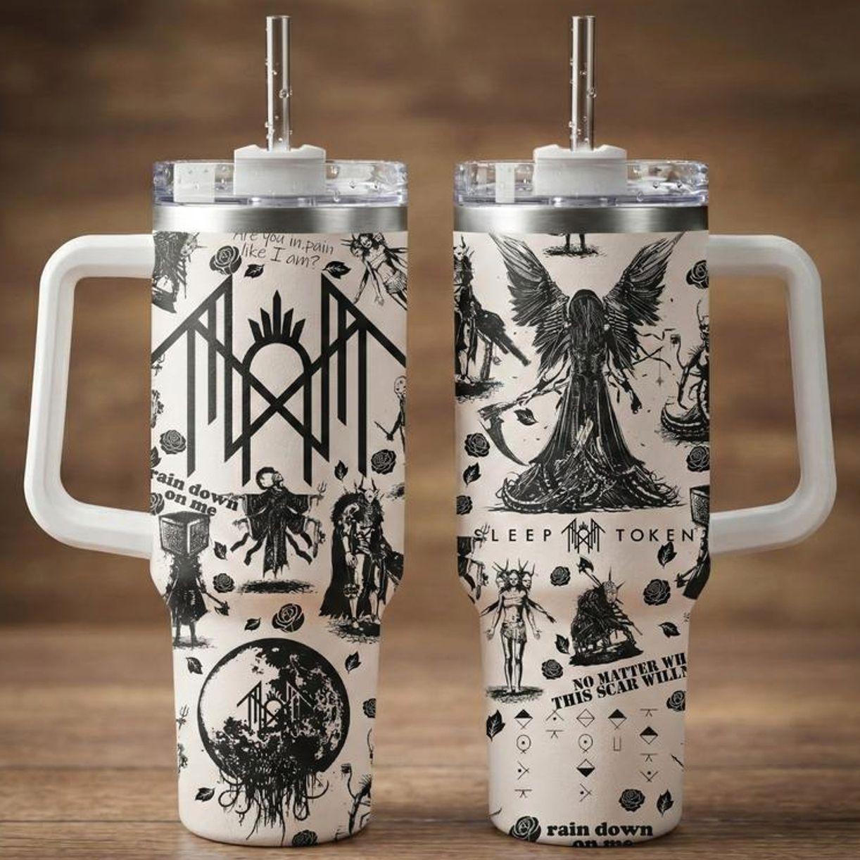 Vintage Sleep Token Music Tumbler 40oz 20oz Gifts, Sleep Token Band Tumbler, Gift For Fans, Gift for Men & Women