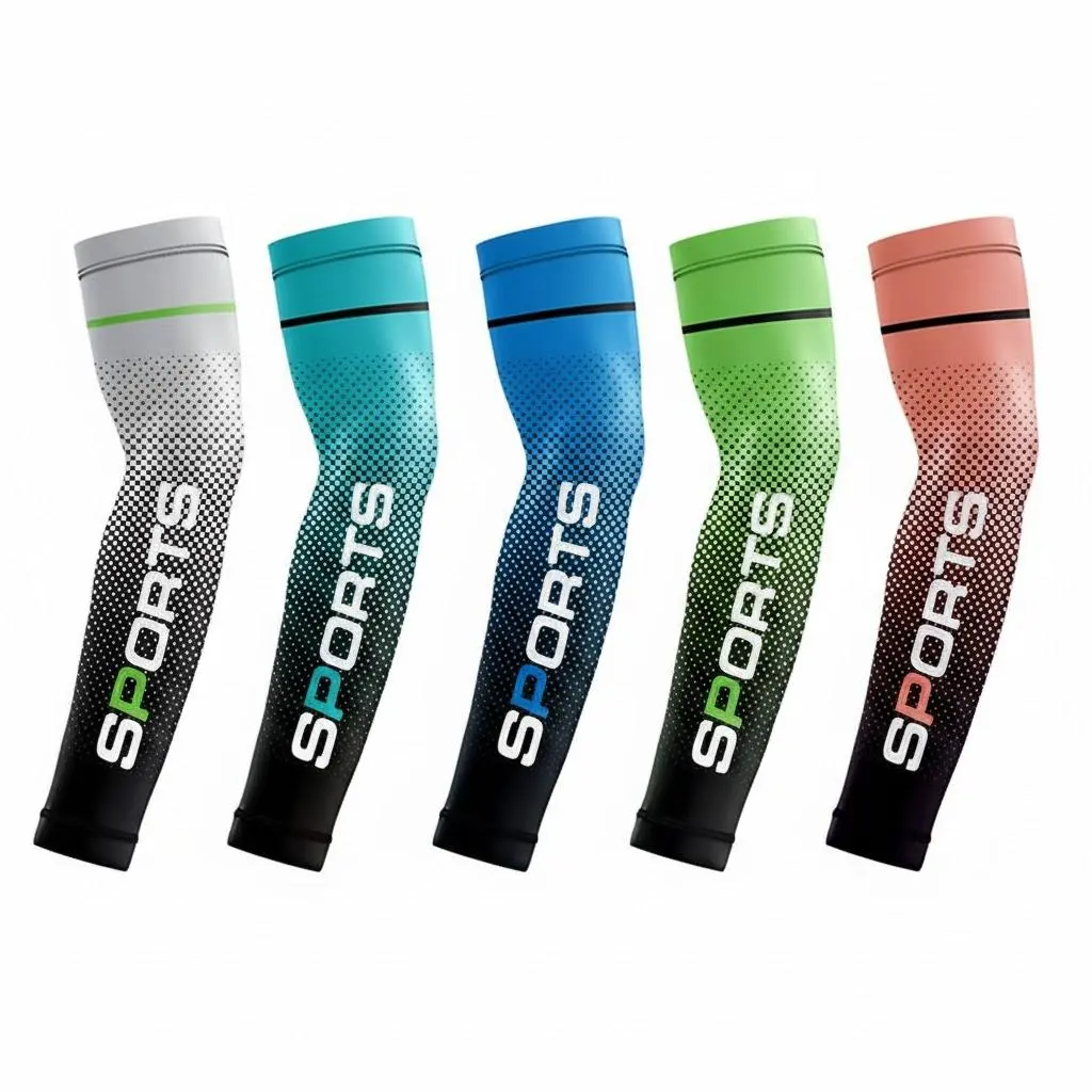 5 pairs of quick-drying sun protection sleeves, non-slip sun protection arm sleeves, sun protection and UV protection arm sleeves, outdoor cool arm protection cycling sleeves, cooling compression arm sleeves Elbow Guard football accessories