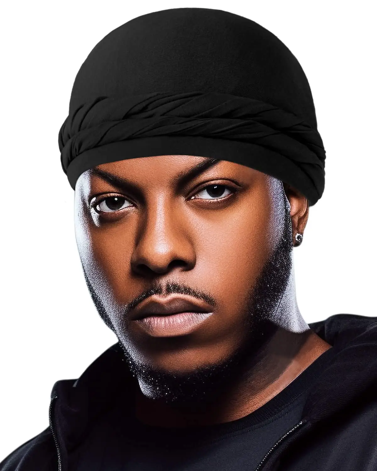 Men’s & Women’s Luxurious Silk Satin-Lined Pre-Tied Halo Turban Head Wrap, Skull Cap Sleeping Bonnet Hood