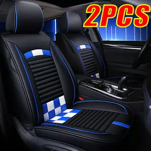 Waterproof Leather Car Seat Covers Durable & Protective for Vehicle Interior 2PCS Easy Install Remove