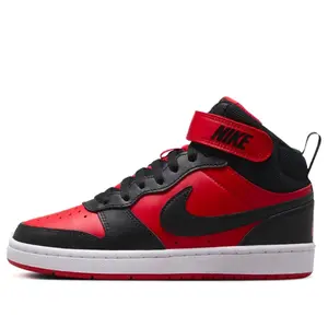 Nike Court Borough Mid 2 University Red/Blk-White (GS) Kids' Sports Trainers, Shoes Sneakers, Sneaker Footwear, Stylish Colorblock Footwear